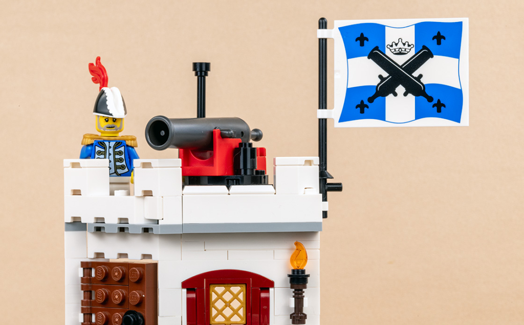 Eldorado Fortress LEGO set - cannon and fortress flag