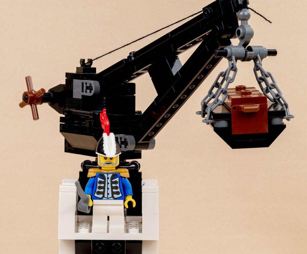 Eldorado Fortress LEGO set - crane with Governor Broadside